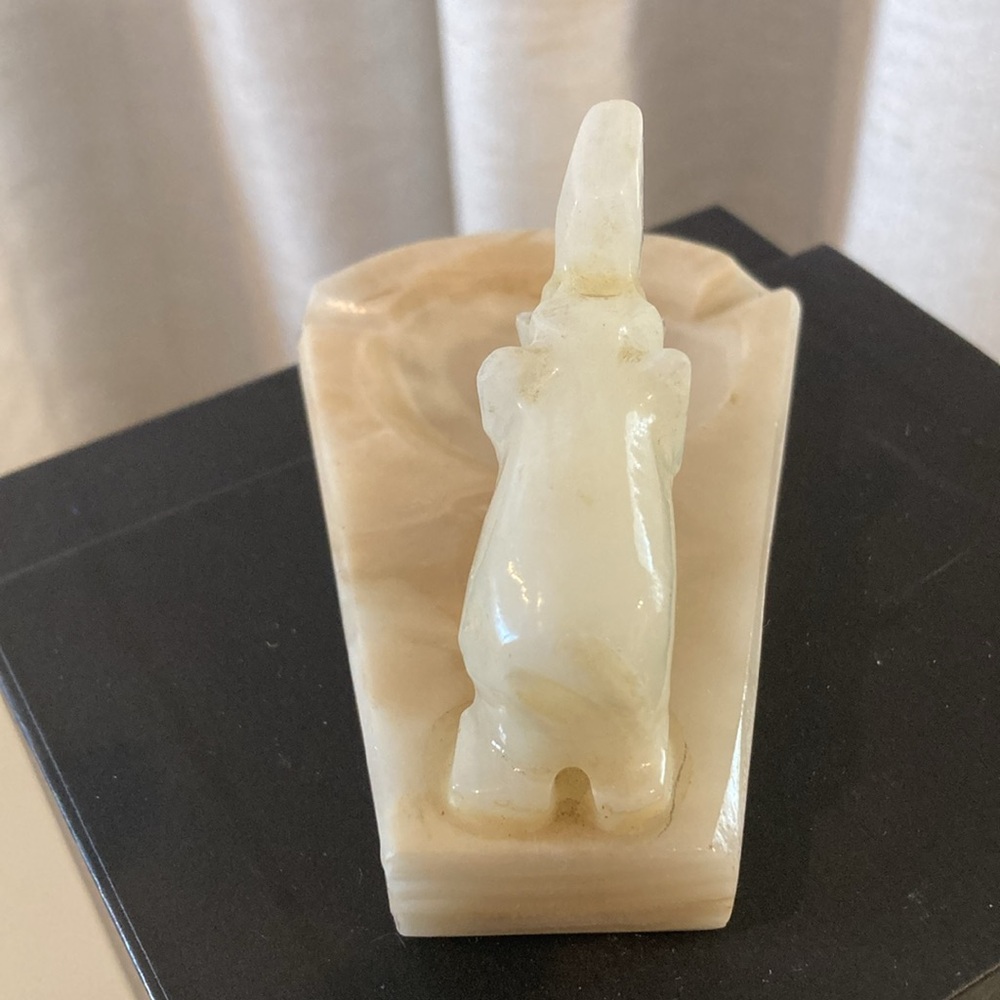 Vintage Carved Stone Elephant Trinket Dish - Picture 4 of 8